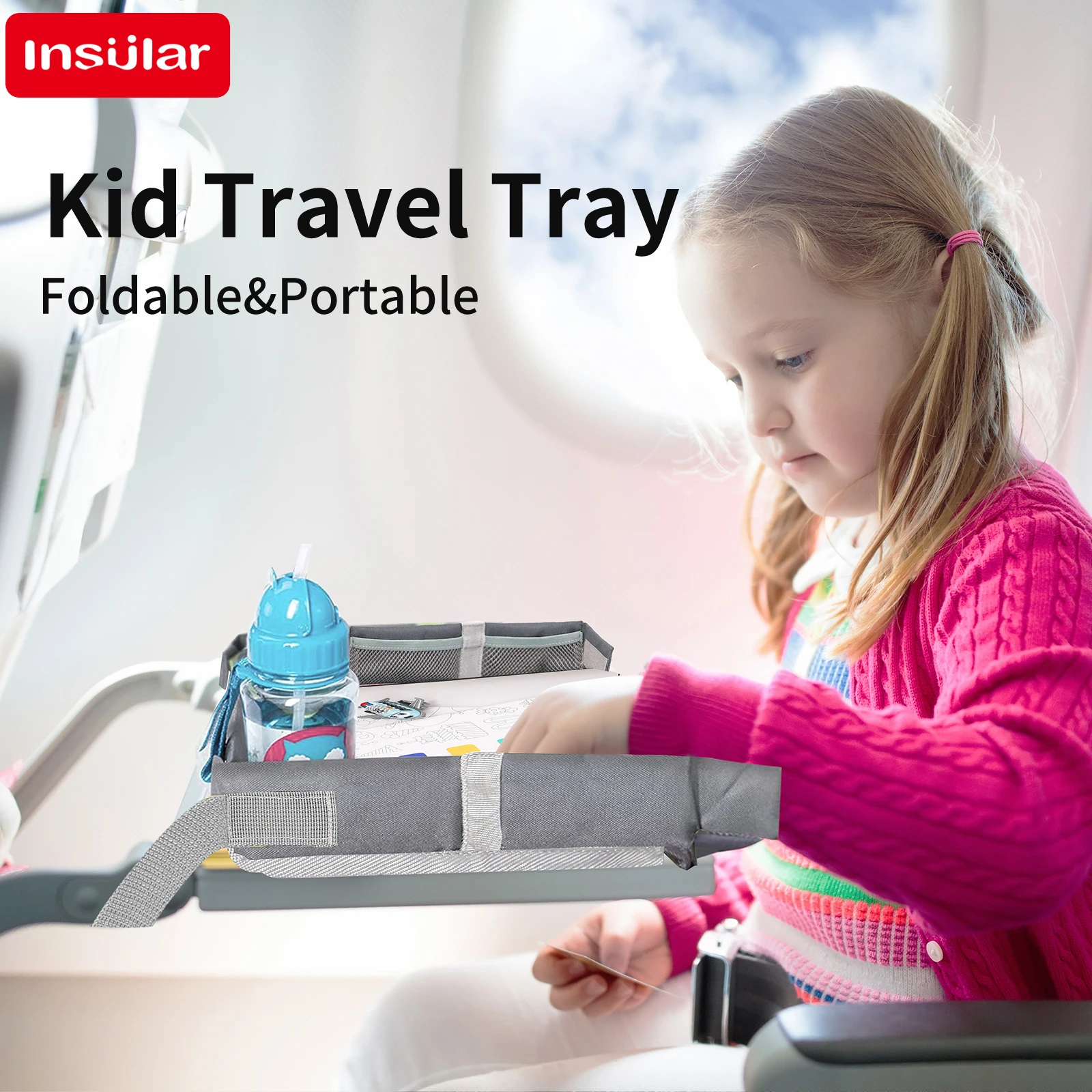 Travel Accessories Drawing - INSULAR Kids Car Seat Travel Tray,