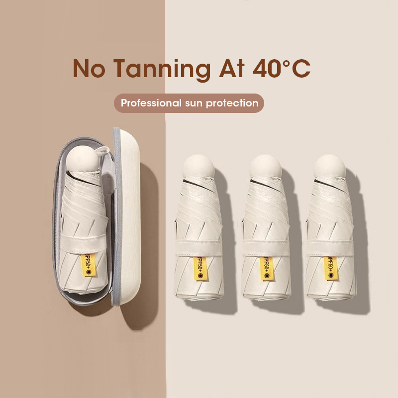 Travel Umbrella Compact - Mini Capsule Umbrella Windproof Sun Rain