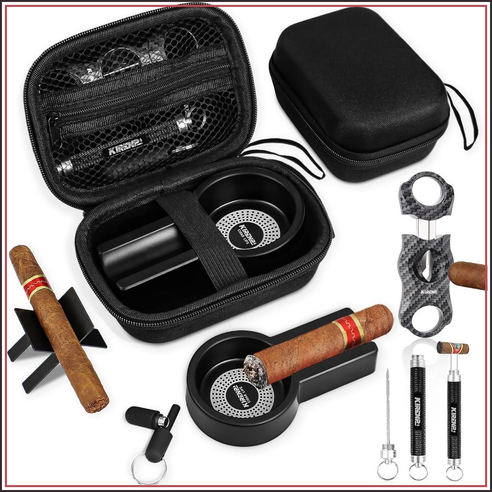 Travel Accessories Drawing - Multifunctional Cigar Accessories, 5-in-1 Kit -