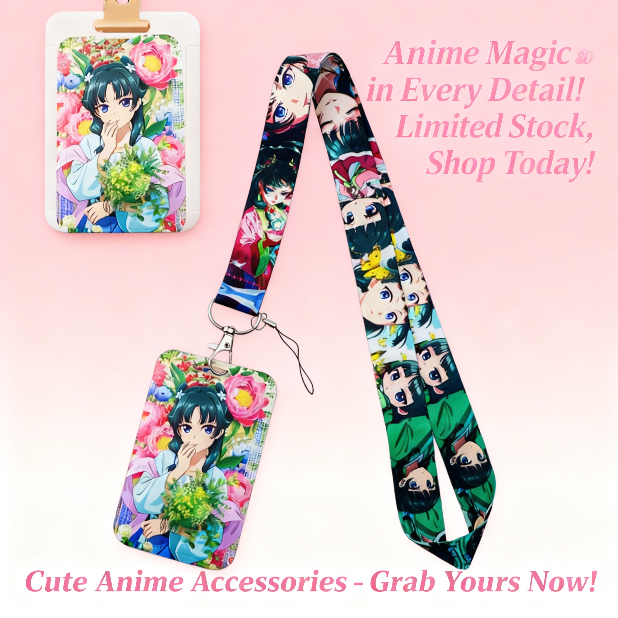 Travel Accessories For Japan - Cute Anime Girl Lanyard Neck Strap