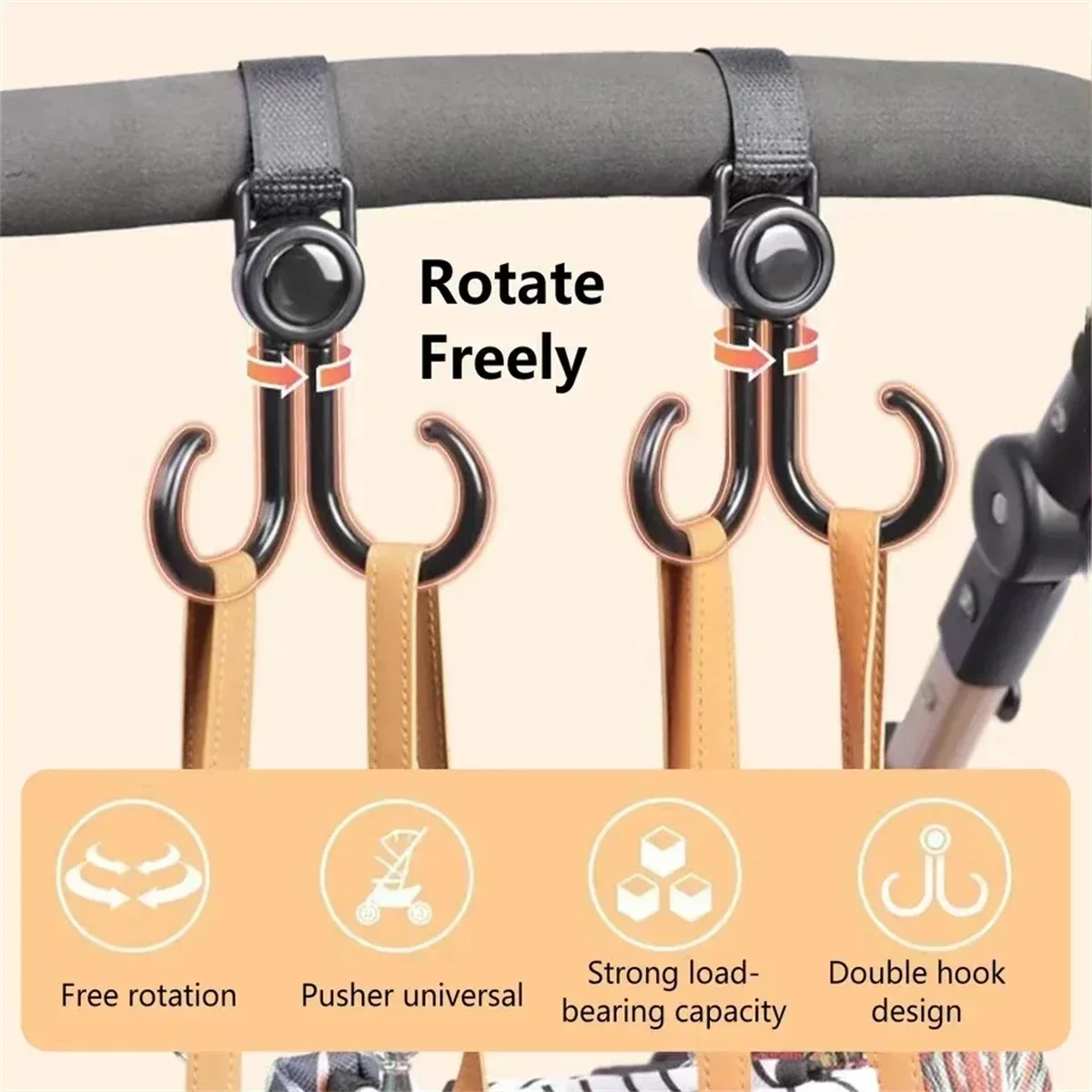 Rotatable Double Hooks Baby St - Travel Accessories For 2 Year Old ulasan dan harga