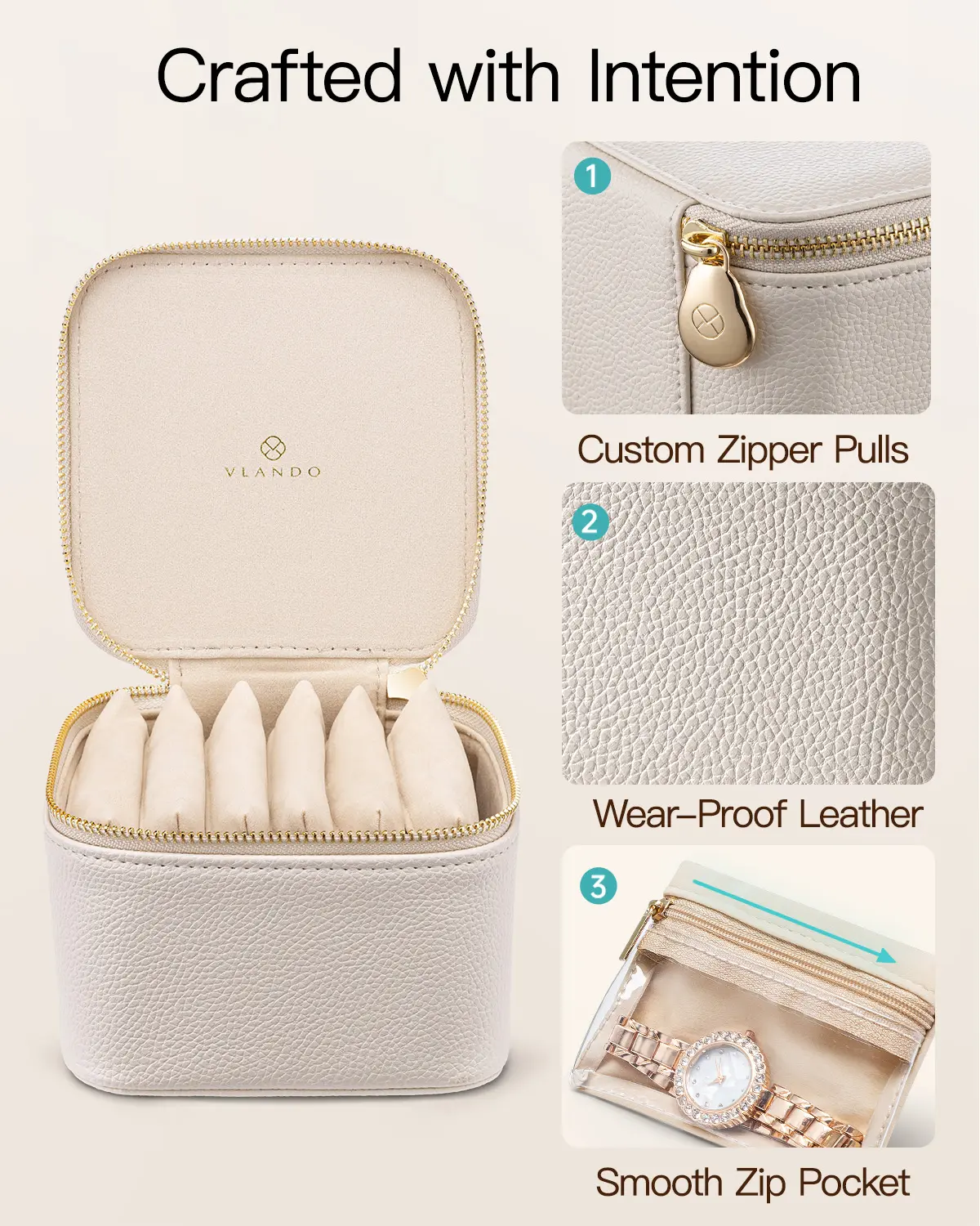VLANDO Small Travel Jewelry Ca - Travel Accessories Europe ulasan dan harga