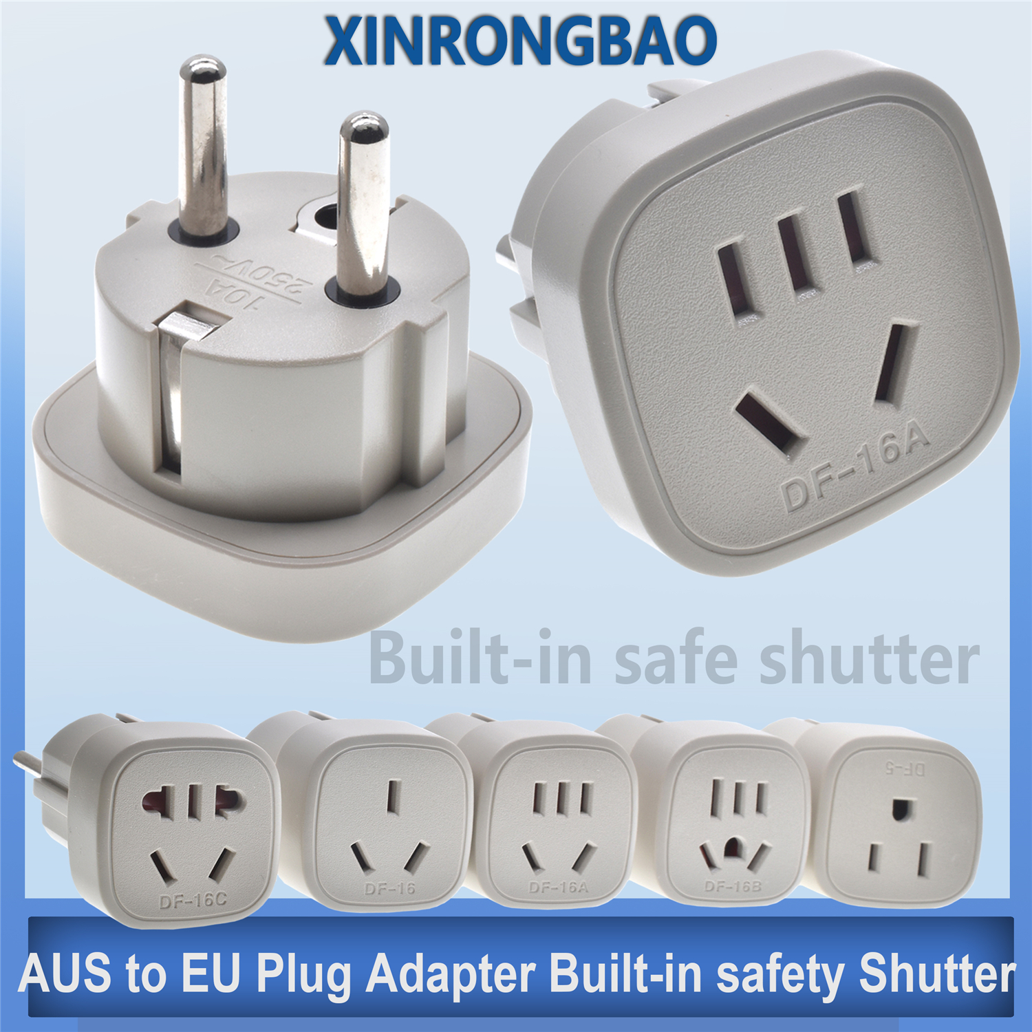 US AU to EU Plug Adapter Type- - Travel Accessories Europe ulasan dan harga