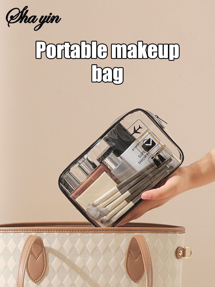 Transparent makeup bag, portab - Toiletry Bag Tsa ulasan dan harga