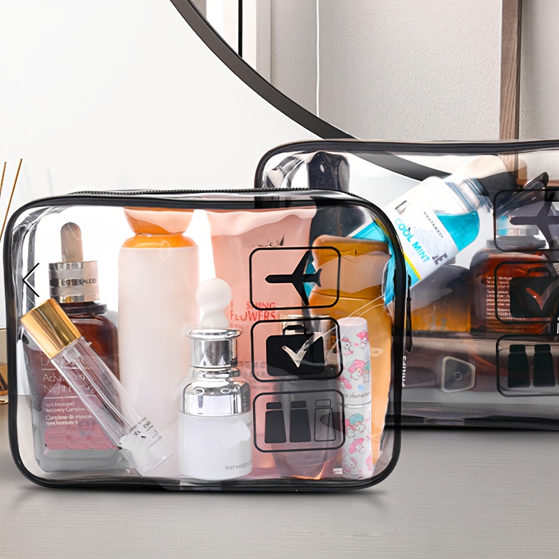 Cosmetic Pouch 3 Pcs Clear Toi - Toiletry Bag Tsa ulasan dan harga
