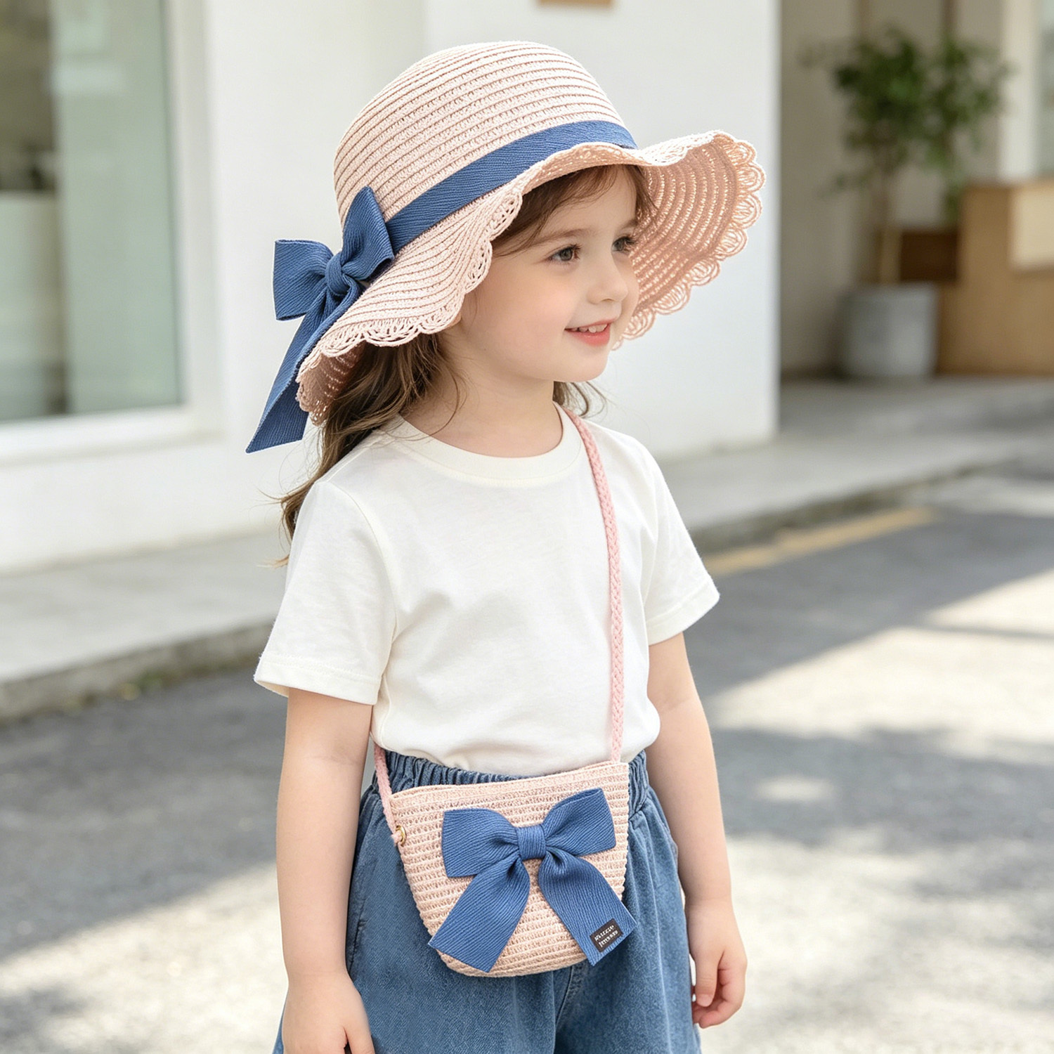 Girls 2pcs Straw Hat Solid Col - Travel Accessories For 10 Year Old Girl ulasan dan harga