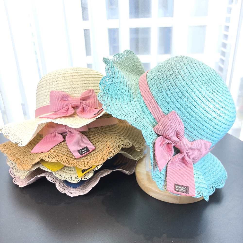 Girls 2pcs Straw Hat Solid Col - Travel Accessories For 10 Year Old Girl ulasan dan harga