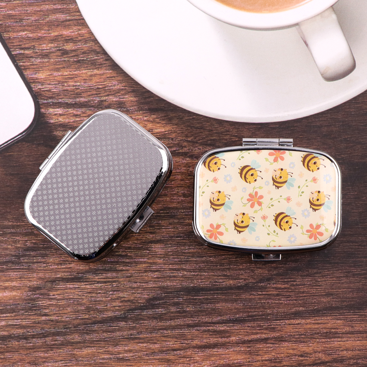 Cat Mini Pill Box 2-Compartmen - Travel Accessories For Japan ulasan dan harga