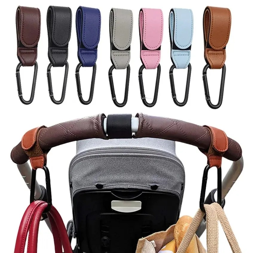 2Pcs Leather Cart Hooks Baby S - Travel Accessories For 2 Year Old ulasan dan harga