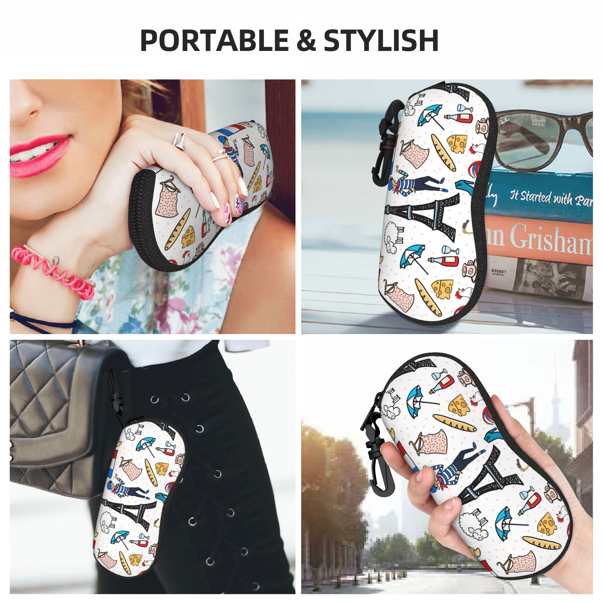 French Paris Glasses Case Fash - Travel Accessories Pouch For Women ulasan dan harga