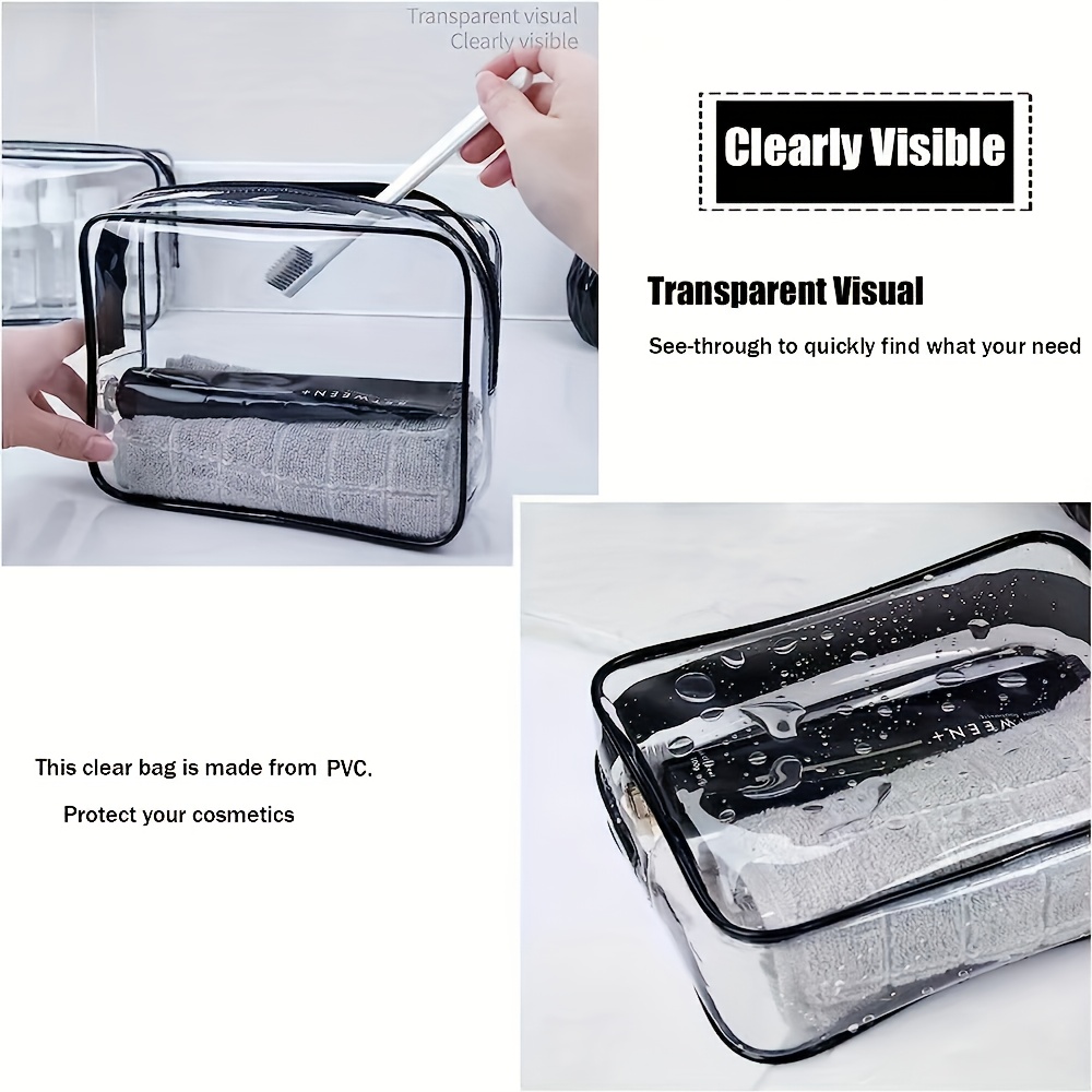 1pc Clear Makeup Bag Transpare - Toiletry Bag Tsa ulasan dan harga