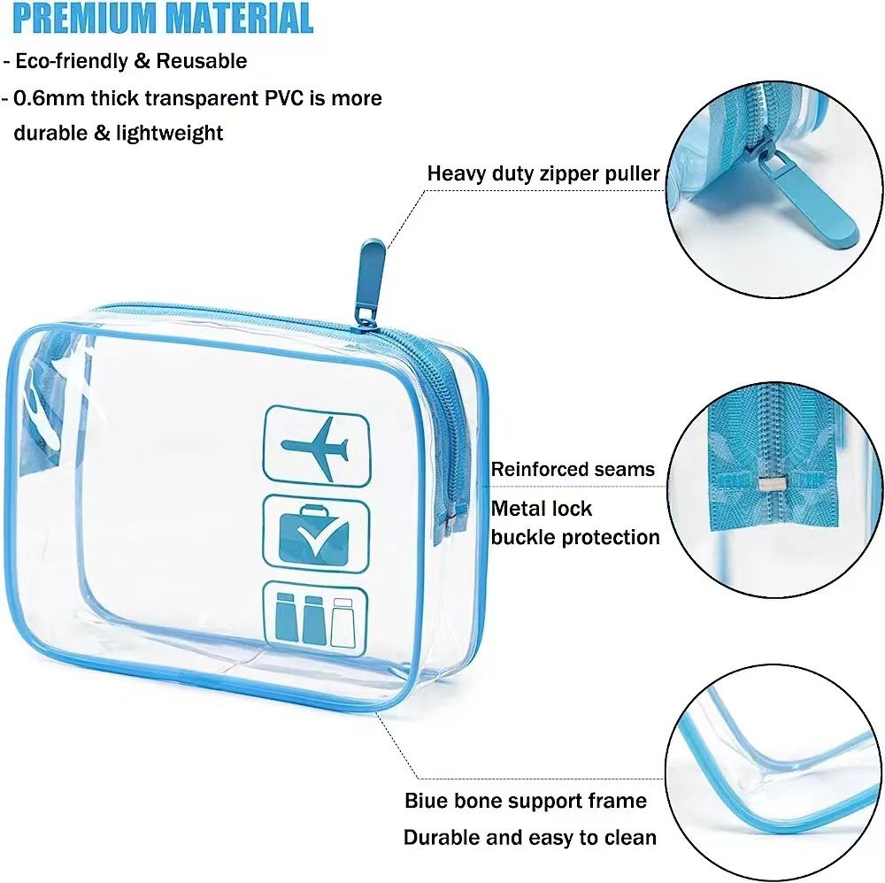 Clear Zippered Makeup Organize - Toiletry Bag Tsa ulasan dan harga