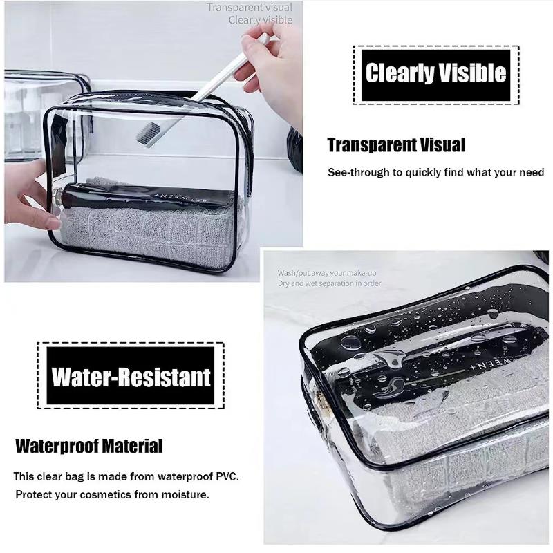 Clear Zippered Makeup Organize - Toiletry Bag Tsa ulasan dan harga