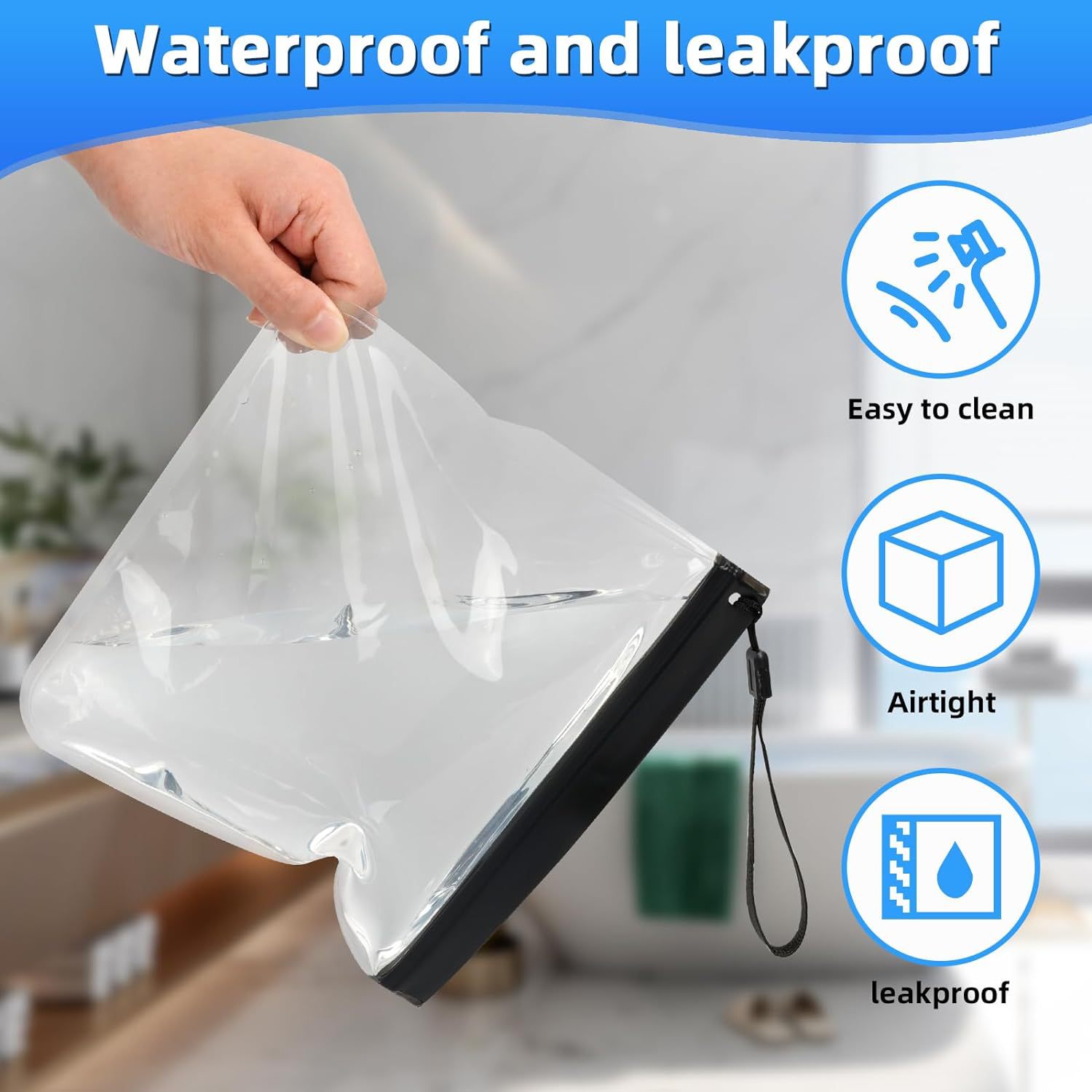 2pcs EVA Transparent Travel To - Toiletry Bag Tsa ulasan dan harga