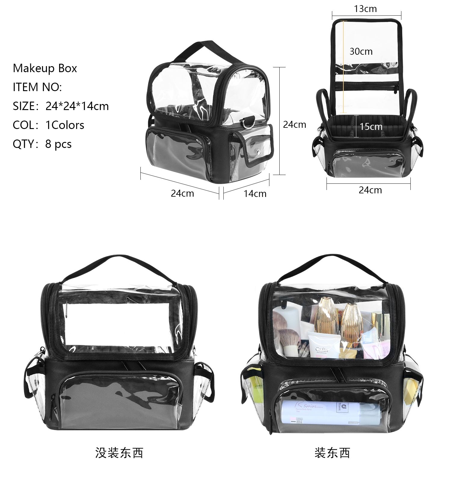 Makeup Brush Holder Backpack M - Travel Accessories Organizer Case ulasan dan harga