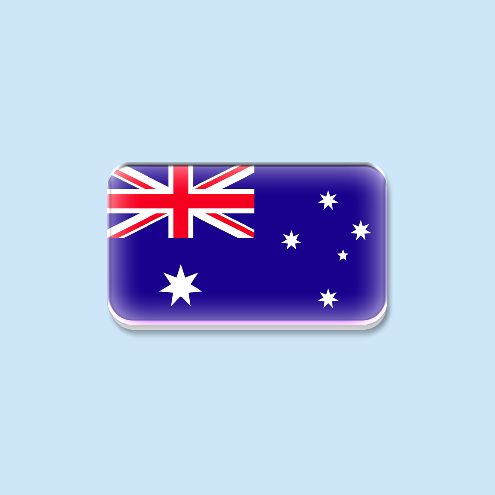 Australia Flag Acrylic Brooch  - Travel Accessories Australia ulasan dan harga