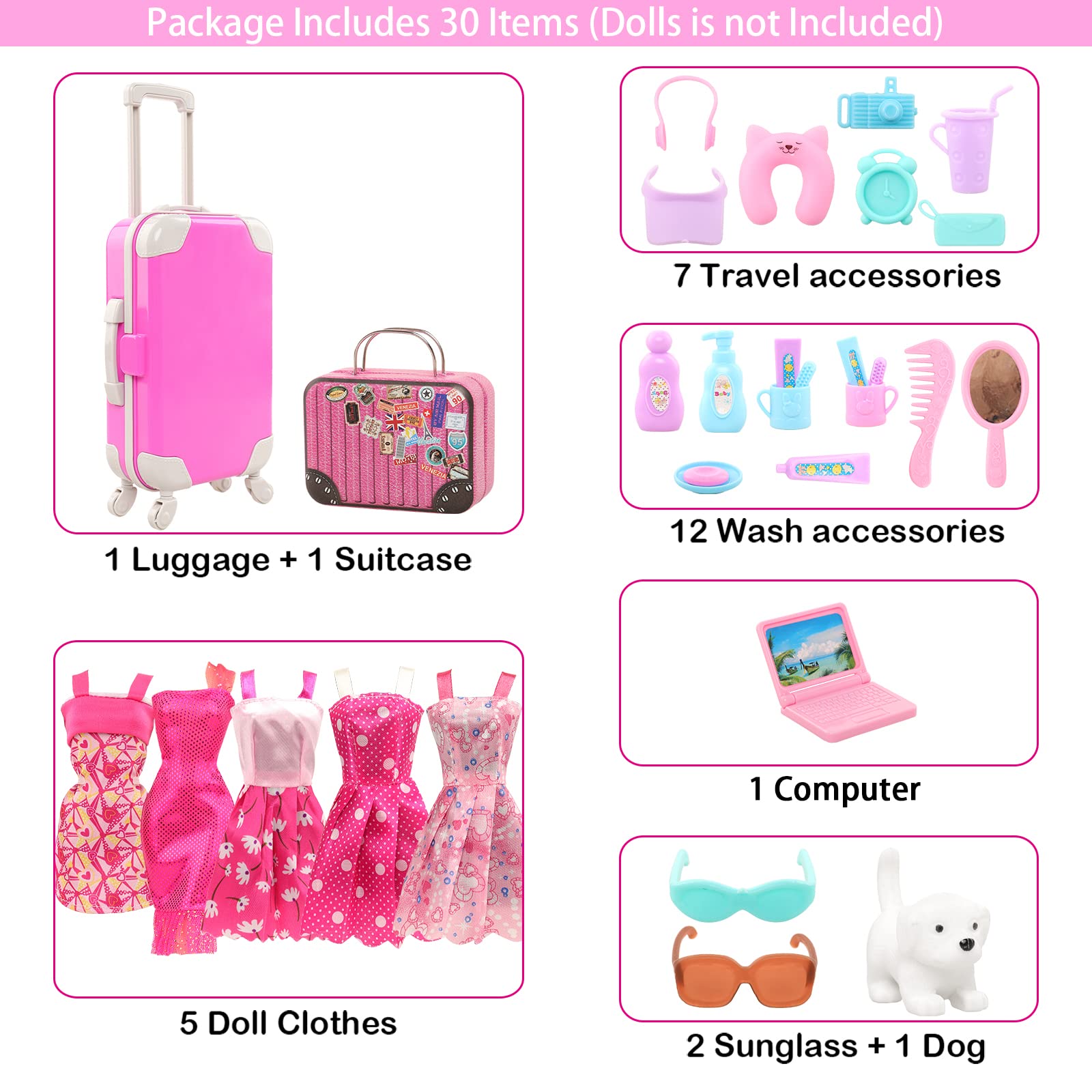 BARWA 30 Pcs 11.5 lnch Travel  - Travel Accessories Europe ulasan dan harga