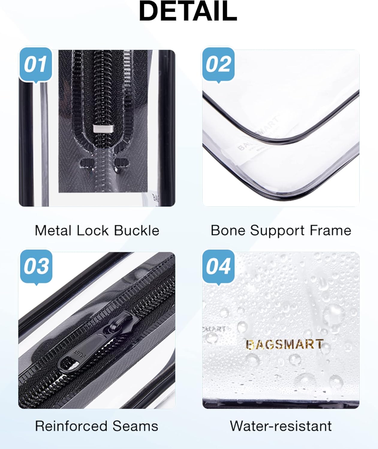 Clear Toiletry Bag, 2 Pack TSA - Toiletry Bag Tsa ulasan dan harga