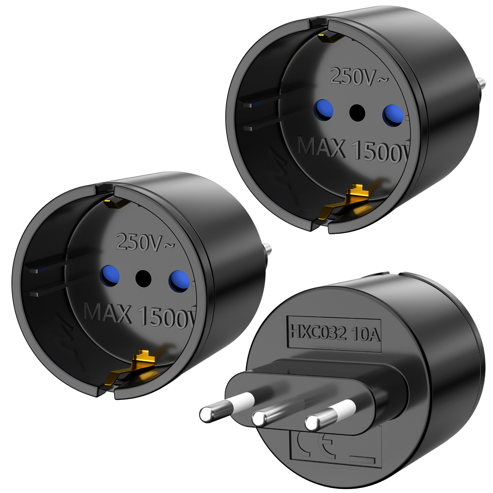 3PCS 1500W Europe Germany to I - Travel Accessories Europe ulasan dan harga