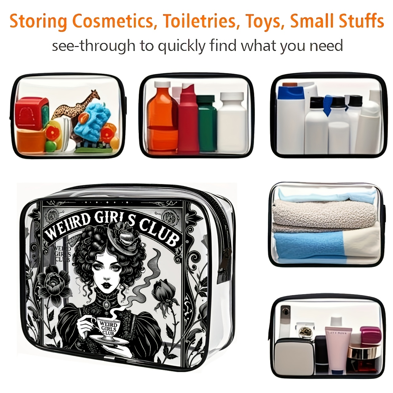 1PC Clear Makeup Bag Travel To - Toiletry Bag Tsa ulasan dan harga