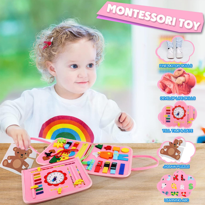 New Busy Board for Toddlers Se - Travel Accessories For 10 Year Old Girl ulasan dan harga