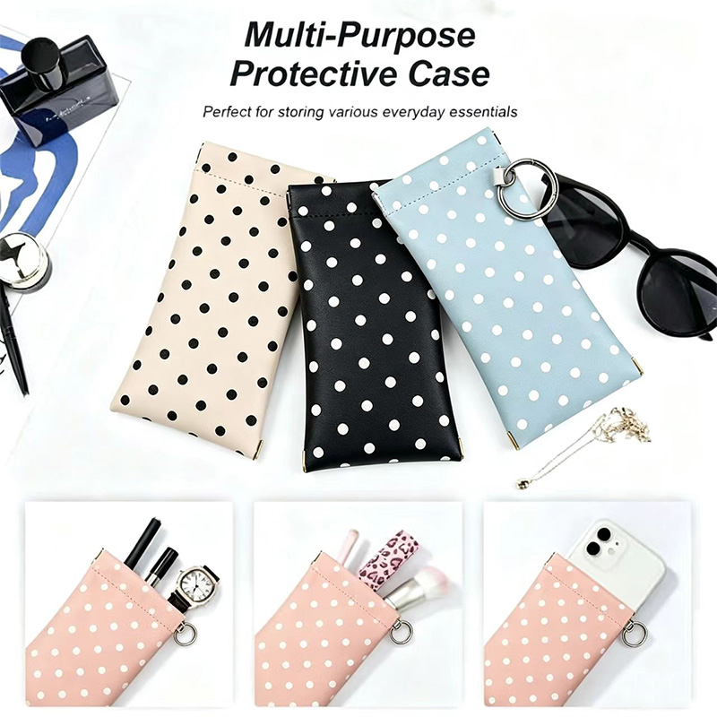 1pc Polka Dot Eyeglass Pouch w - Travel Accessories Pouch For Women ulasan dan harga