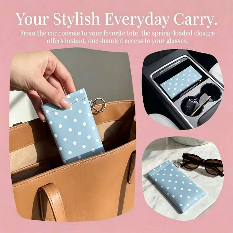 1pc Polka Dot Eyeglass Pouch w - Travel Accessories Pouch For Women ulasan dan harga