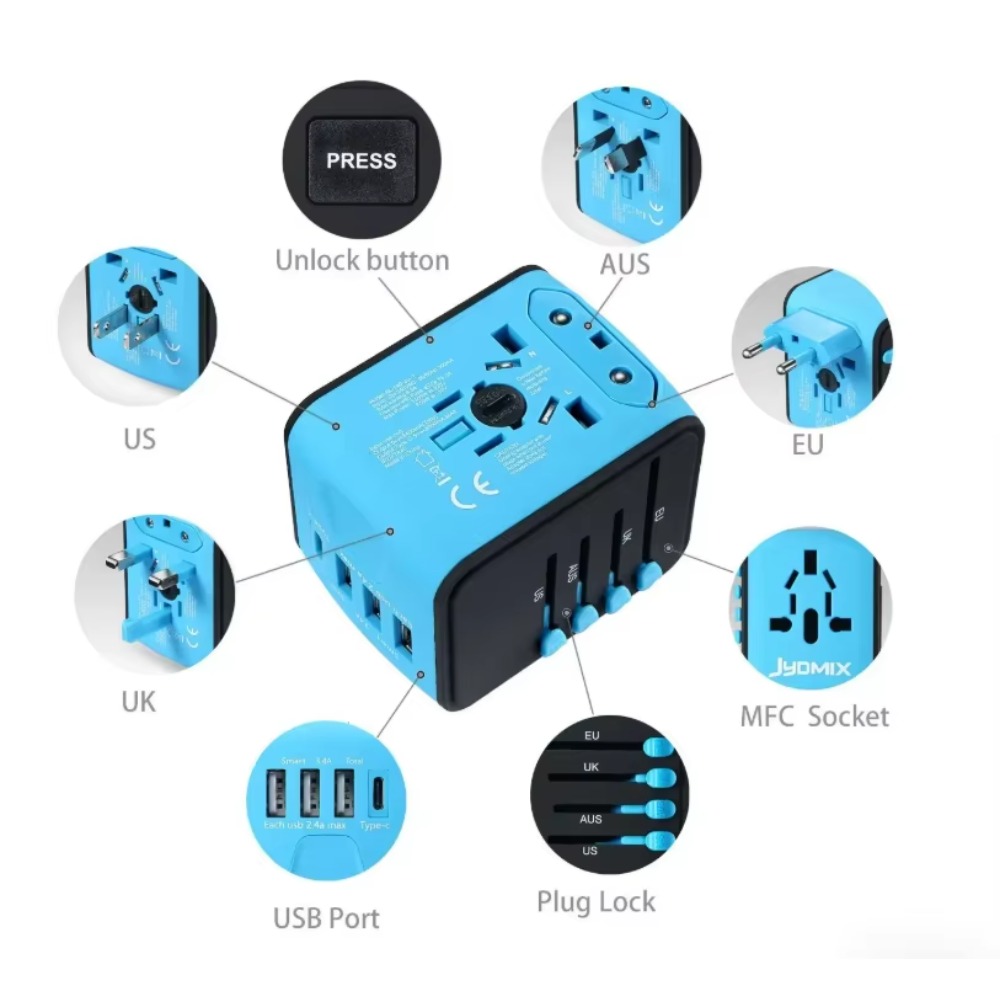 Universal Travel Adapter with  - Travel Accessories Europe ulasan dan harga