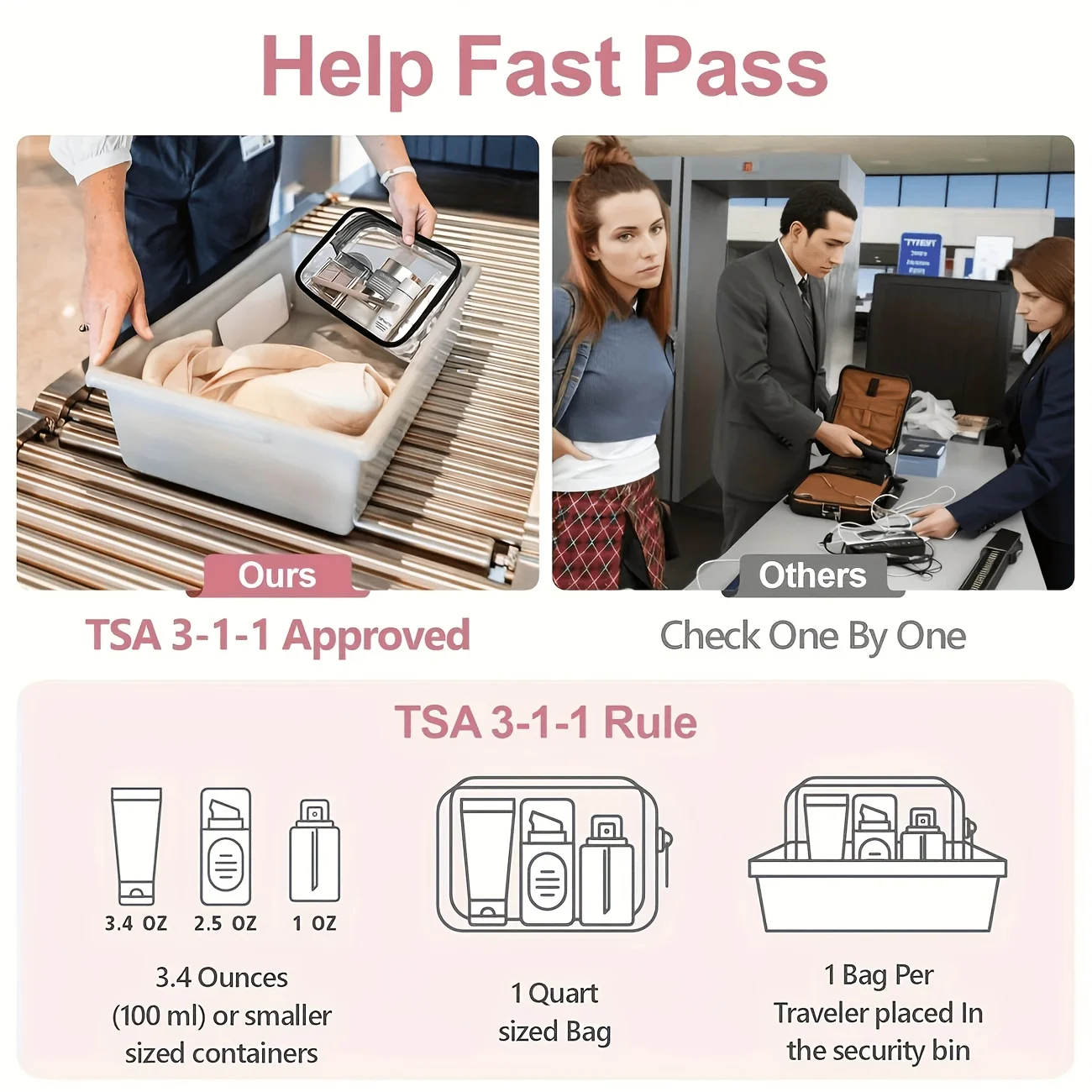 1pc Clear Makeup Bag Transpare - Toiletry Bag Tsa ulasan dan harga