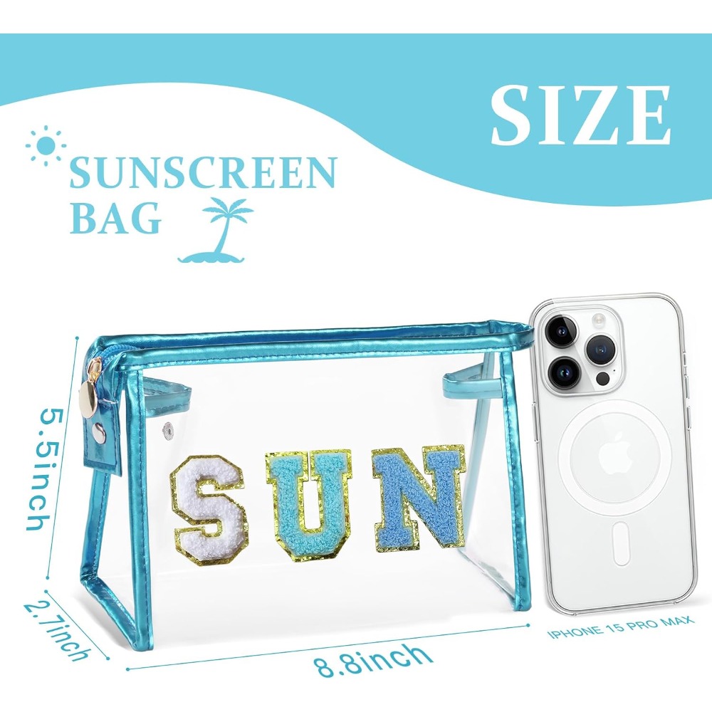 COSHAYSOO Sunscreen Bag Clear  - Travel Accessories Pouch For Women ulasan dan harga