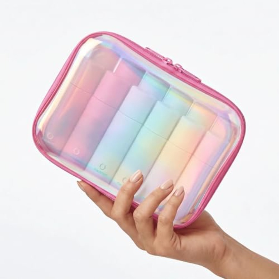 Clear Hard Shell Zipper Case,  - Toiletry Bag Tsa ulasan dan harga