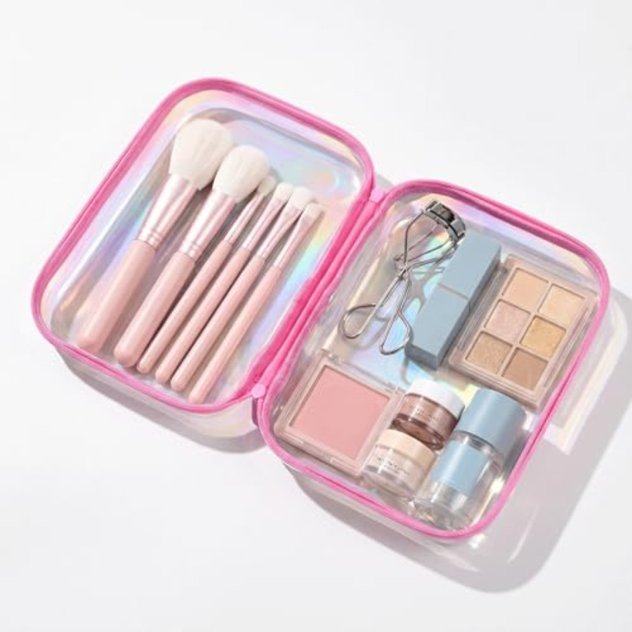 Clear Hard Shell Zipper Case,  - Toiletry Bag Tsa ulasan dan harga