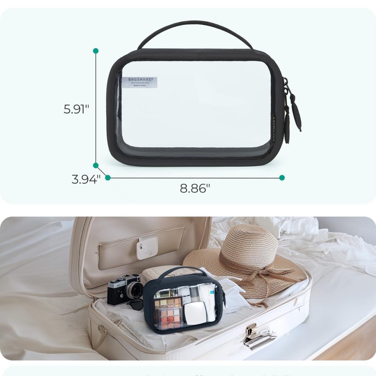 TSA-Approved  PVC Clear Makeup - Toiletry Bag Tsa ulasan dan harga